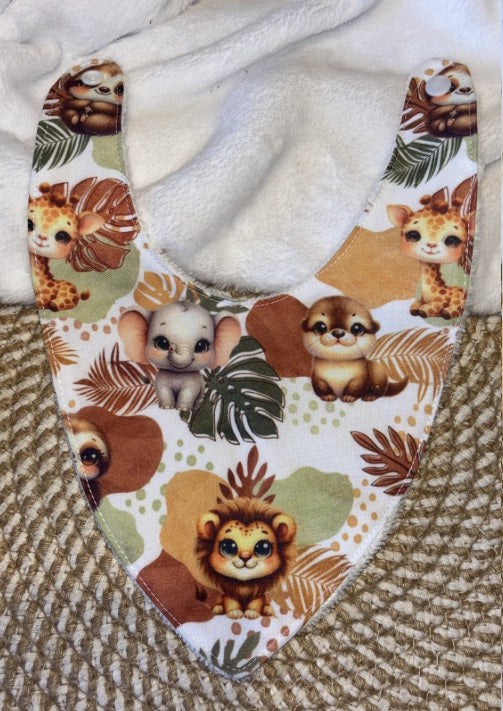 Bavoir bandana savane
