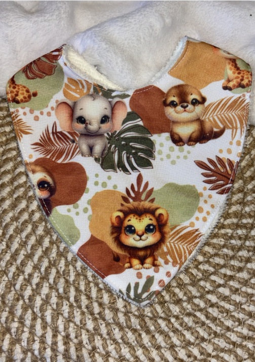 Bavoir bandana savane