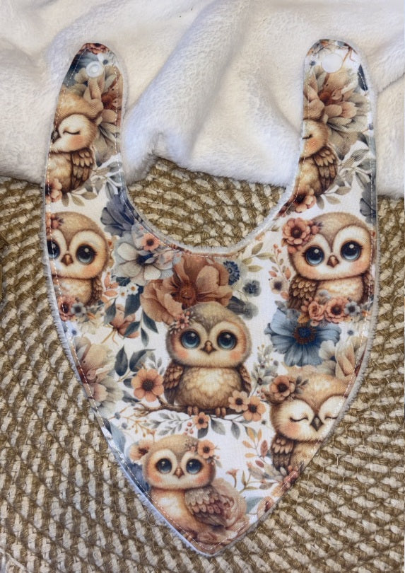 Bavoir bandana chouette