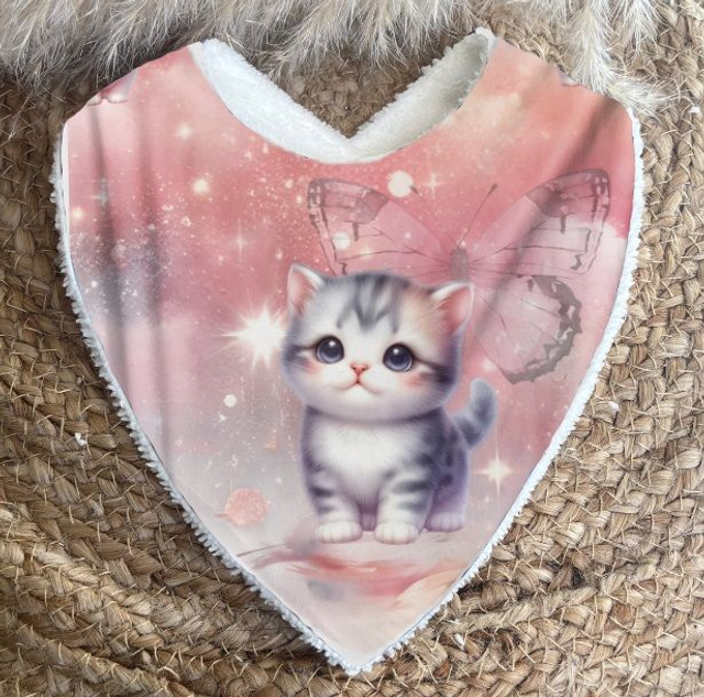 Bavoir bandana chaton