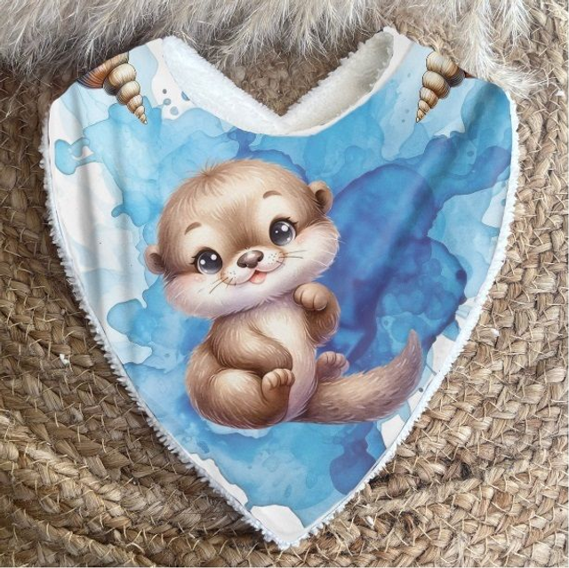 Bavoir bandana Loutre