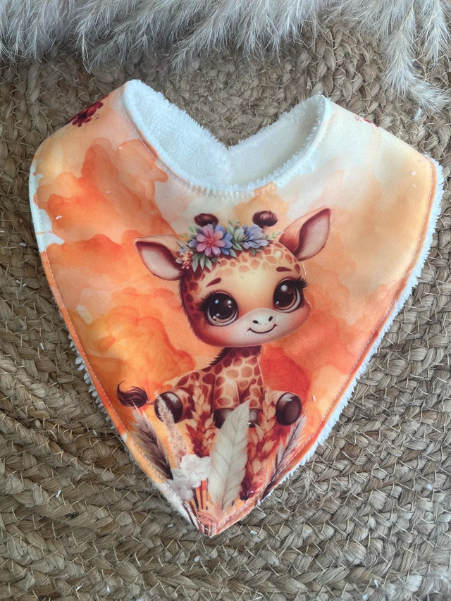 Bavoir bandana Girafe
