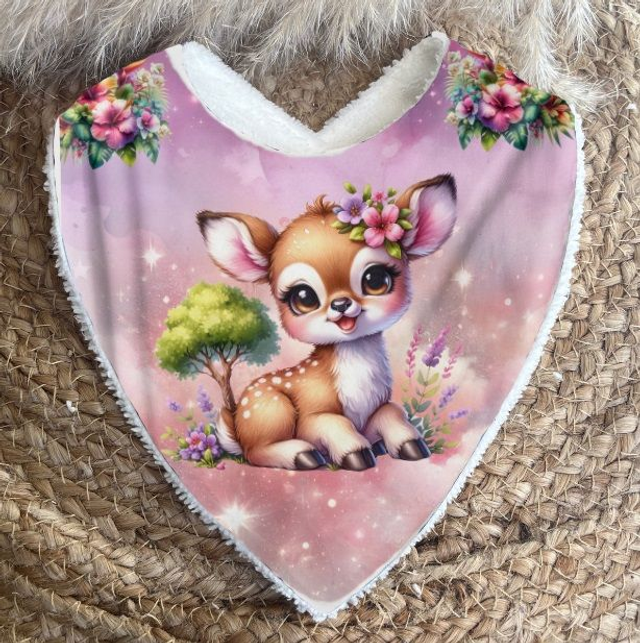 Bavoir bandana biche