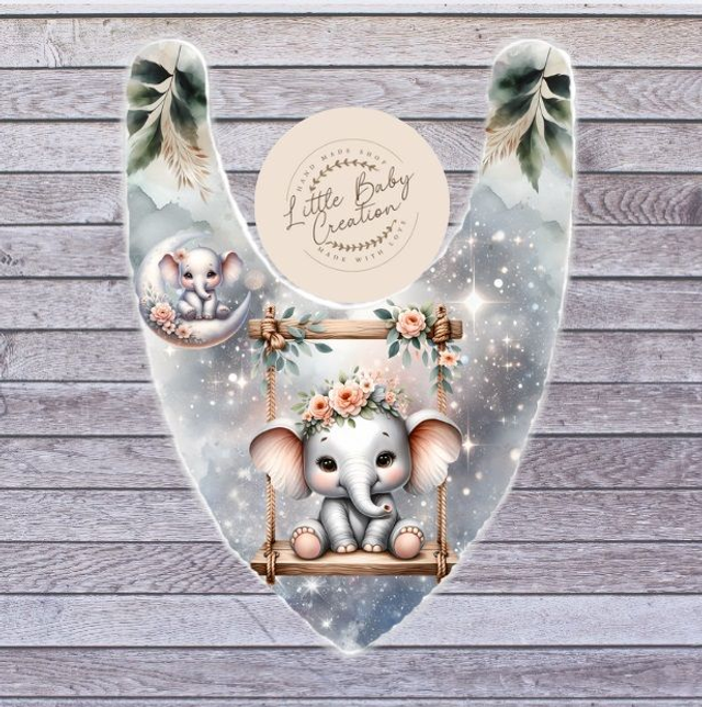 Bavoir bandana elephant