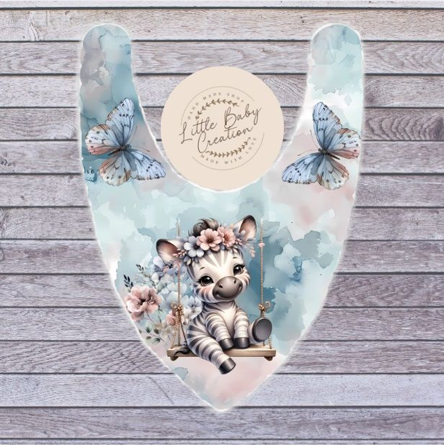 Bavoir bandana zebre