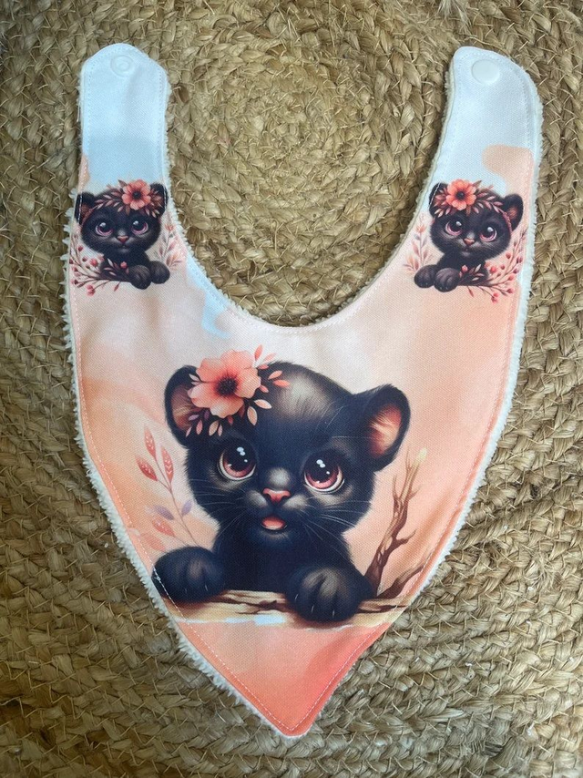 Bavoir bandana panthère